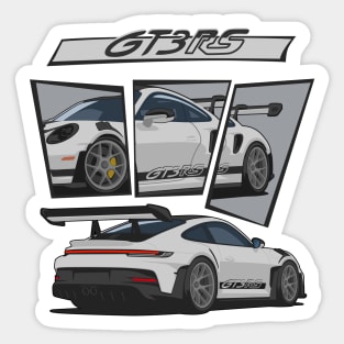 car 911 gt3 rs detail grey Sticker